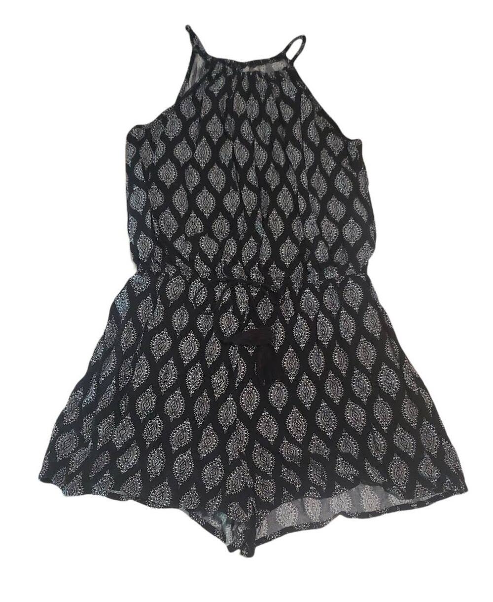 Mossimo Supply Co. Black & White Roper w. Elastic Waist Tank Top - Size XS